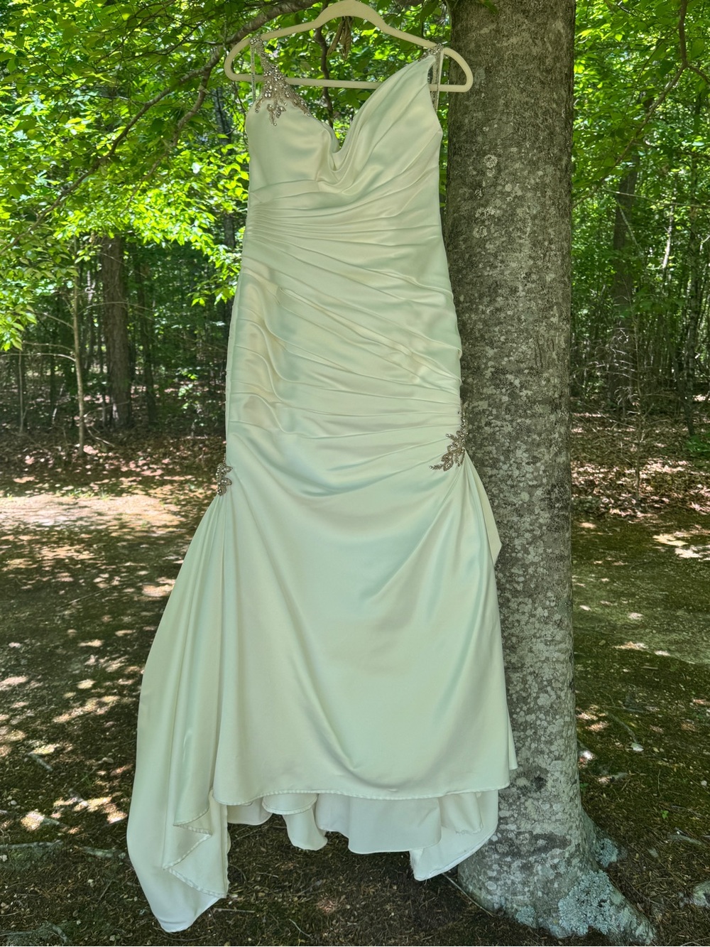 VTG 2006 Sottero and Midgley Embellished Ivory Ruched Wedding Gown - Picture 4 of 17